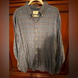 Southern Tide Men's Blue Plaid Shirt